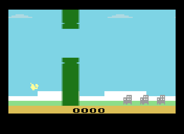 Flappy Bird 2600 Title Screen